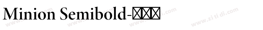 Minion Semibold字体转换